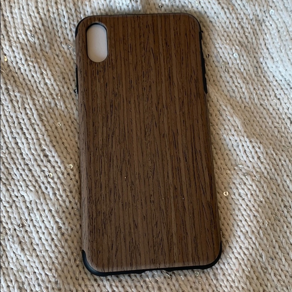 iPhone X Plus Case Faux Wood Look